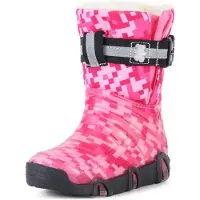 Ladeheid Kinder Mädchen Jungen Schneestiefel Gummistiefel gefüttert LAZT008 (06-Rosa, 35/36 EU)