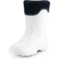 Ladeheid Enfants Filles Garçons Bottes de pluie thermo Eva doublées LA-861 (Blanc/Bleu, 26/27)