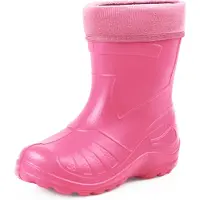 Ladeheid Enfants Filles Garçons Bottes de pluie fourrées Eva Thermo poids plume KL050 (rose clair, 33 UE)