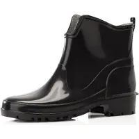 Ladeheid Femmes Bottes courtes en caoutchouc LA-930 (Noir2, 42)