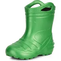 Ladeheid Enfants Filles Garçons Bottes de pluie thermo Eva doublées KL051 (vert émeraude, 32)