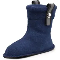 Ladeheid Enfants Bottes de Caoutchouc Chaussettes de Bottes avec Fermeture Chaussettes Chauffantes pour Bottes de Pluie LA-CA-01 LA-CA-03 LA CA-04 (Bleu Marine, 34/35 EU)