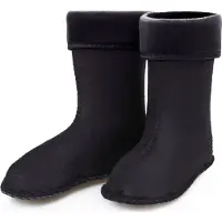 Ladeheid - Chaussettes chaudes pour bottes en caoutchouc pour filles et garçons - Chaussettes intérieures pour les modèles LA-KL-EVA-Kids, KL050 et KL045 (noir, taille 30 EU)