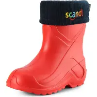 Ladeheid Enfants Filles Garçons Bottes de pluie thermo Eva doublées LA-763 (rouge1/bleu marine, 32 UE)