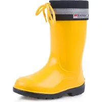 Ladeheid Kinder Mädchen Jungen Gummistiefel mit Stulpe LA-972 (jaune/noir, 24 EU)
