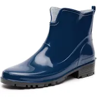 Ladeheid Bottes courtes en caoutchouc pour femmes LA-930 (bleu foncé, 37)
