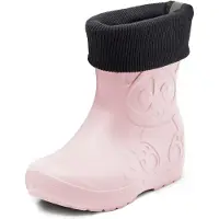 Ladeheid Bottes en caoutchouc ultra-légères pour enfants Thermo avec doublure LA-CA-Panda249 (rose poudré, 30/31)