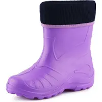 Ladeheid Enfants Filles Garçons Bottes en caoutchouc légères Eva Thermo Doublées KL058 (Violet, 26)