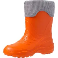 Ladeheid Bottes en caoutchouc Eva Thermo ultra-légères pour enfants (filles et garçons), doublées, modèle LA-861 (Orange151c/Gris, 32/33)