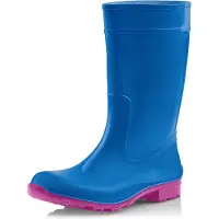 Ladeheid Bottes en caoutchouc pour femmes LA-967 (bleu/rose, 36 UE)