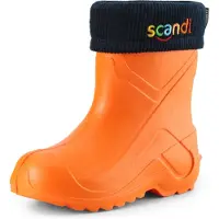 Ladeheid Bottes en caoutchouc Eva Thermo ultra-légères pour enfants (filles et garçons), doublées, modèle LA-763 (Orange151c/Bleu marine, taille 29 EU)
