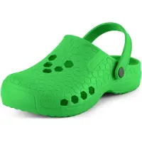 Ladeheid Sabots Eva légers pour femmes et hommes, sabots de jardin, chaussures de jardin ouvertes LADW008 (Vert 1711, 38 EU)