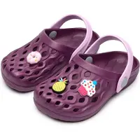Ladeheid Sabots pour enfants, pour filles et garçons, sabots de jardin légers, chaussures de jardin pour enfants LA-CA-15 (violet, 25/26 EU)