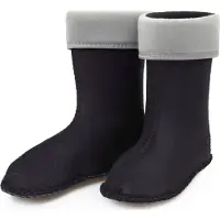 Ladeheid - Chaussettes chaudes pour bottes en caoutchouc pour filles et garçons - Doublure pour les modèles LA-KL-EVA-Kids, KL050 et KL045 (gris, taille 32 EU)