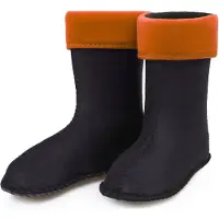 Ladeheid - Chaussettes chaudes pour bottes en caoutchouc pour filles et garçons - Chaussettes intérieures pour les modèles LA-KL-EVA-Kids, KL050 et KL045 (orange, taille 35 EU)