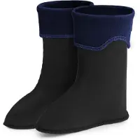Ladeheid Enfants Filles Garçons Chaussettes Chauffantes pour Bottes de Caoutchouc LA-861 (Bleu marine, 30/31 EU)