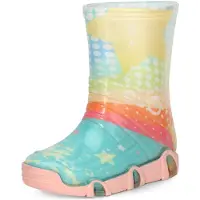 Ladeheid Enfants Filles Garçons Bottes en Caoutchouc Doublées Swk2020BW (Turquoise Pattern-31, 29/30)
