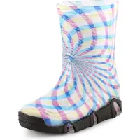 Ladeheid Enfants Filles Garçons Bottes en Caoutchouc Doublées Swk2021BW (Modèle-53, 21/22)