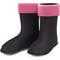 Ladeheid - Chaussettes chaudes pour bottes en caoutchouc pour filles et garçons - Chaussettes intérieures pour les modèles LA-KL-EVA-Kids, KL050 et KL045 (rose clair, taille 33 EU)