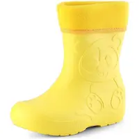 Ladeheid Eva Enfants Garçons Filles Bottes de pluie fourrées LA-CA-11 (Jaune, 30/31 EU)