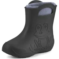 Ladeheid Eva Enfants Garçons Filles Bottes de pluie fourrées LA-CA-03 (Carbone/Gris, 30/31 EU)