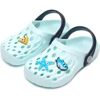 Ladeheid Sabots pour enfants, pour filles et garçons, sabots de jardin légers, chaussures de jardin pour enfants LA-CA-15 (bleu clair, 28/29 EU)