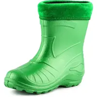Ladeheid Bottes en caoutchouc Eva Thermo ultra-légères pour enfants (filles et garçons), doublées, pour la pluie, modèle KL050 (vert émeraude, taille 33 EU)