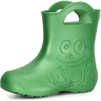 Ladeheid Eva Enfants Garçons Filles Bottes de pluie LA-CA-01 (Vert émeraude, 32/33 UE)
