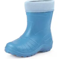 Ladeheid Enfants Filles Garçons Bottes en caoutchouc Eva Thermo ultra-légères, bottes de pluie doublées KL050 (Bleu clair, 22 EU)