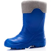 Ladeheid Bottes en caoutchouc Eva Thermo ultra-légères pour enfants (filles et garçons), doublées, modèle LA-861 (Bleu2727c/Gris, 28/29)