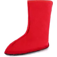 Ladeheid Enfants Filles Garçons Chaussettes Chauffantes pour Bottes de Caoutchouc LA-CA-10 LA-CA-11 (Rouge, 30/31 EU)