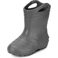 Ladeheid Kinder Mädchen Jungen federleichte Eva Gummistiefel KL051-S (Graphite, 24 EU)