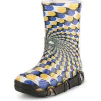 Ladeheid Enfants Filles Garçons Bottes en Caoutchouc Doublées Swk2021BW (Modèle-52, 29/30)