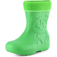 Ladeheid Eva Enfants Garçons Filles Bottes de pluie fourrées LA-CA-11 (Vert, 28/29 EU)