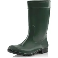 Ladeheid Bottes en caoutchouc pour femmes LA-967 (vert bouteille/noir, 41 UE)