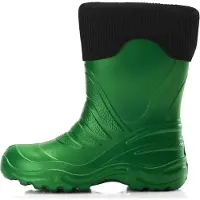 Ladeheid Enfants Filles Garçons Bottes de pluie thermo Eva doublées LA-861 (vert/noir, 24/25)