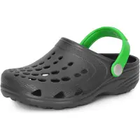 Ladeheid Enfants Filles Garçons Sabots Eva Sabots de jardin Chaussures de jardin LA-CA-06 (Gris/Vert, 26/27 EU)