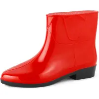 Ladeheid Bottes de caoutchouc courtes pour femmes LAZT201801 (rouge, 40 UE)