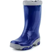 Ladeheid Bottes en caoutchouc pour enfants , filles et garçons, LARB015 (Bleuet, gris cendré, taille 23)