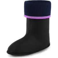 Ladeheid - Chaussettes chaudes pour bottes en caoutchouc, pour filles et garçons, à porter à l'intérieur des bottes KL058 (violet, taille 22 EU)