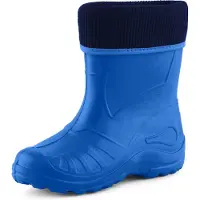Ladeheid Enfants Filles Garçons Bottes de pluie thermo Eva doublées KL058 (Bleu, 24)