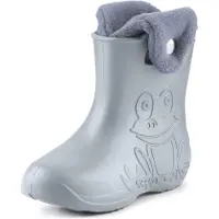 Ladeheid Eva Enfants Garçons Filles Bottes de pluie fourrées LA-CA-04 (Gris, 22/23 EU)