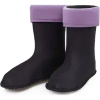 Ladeheid - Chaussettes chaudes pour bottes en caoutchouc pour filles et garçons - Doublure pour les modèles LA-KL-EVA-Kids, KL050 et KL045 (violet, taille 35 EU)