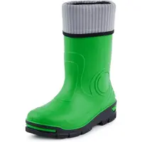 Ladeheid Enfants Filles Garçons Bottes de pluie avec chaussettes chaudes LARB013 (Vert, 27 28 EU)