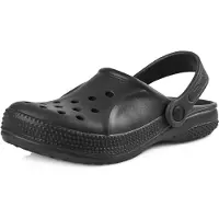 Ladeheid Enfants Filles Garçons Sabots légers Eva Sabots de jardin Chaussures de jardin KL055 (Noir, 24 UE)