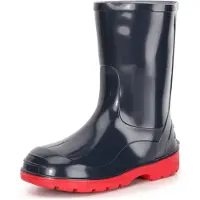 Ladeheid Kinder Mädchen Jungen Regenstiefel LA-939 (bleu foncé/rouge, 24 UE)