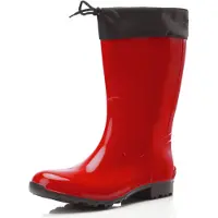 Ladeheid Bottes en caoutchouc pour femmes avec manchette LA-968 (rouge/noir, 37)