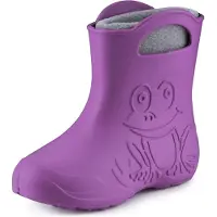 Ladeheid Eva Enfants Garçons Filles Bottes de pluie fourrées LA-CA-03 (Lilla/Gris, 26/27 EU)