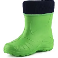 Ladeheid Enfants Filles Garçons Bottes de pluie thermo Eva doublées KL058 (Vert, 34)
