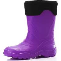 Ladeheid Enfants Filles Garçons Bottes de pluie thermo Eva doublées LA-861 (Roxo/Noir, 22/23)